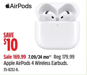 Canadian Tire Apple AirPods 4 Wireless Earbuds offer