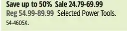 Canadian Tire Selected Power Tools offer