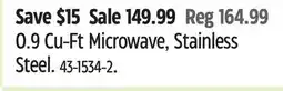 Canadian Tire Vida 0.9 Cu-Ft Microwave, Stainless Steel offer