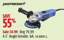 Canadian Tire Mastercraft 4.5 Angle Grinder offer