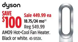 Canadian Tire Dyson AM09 Hot+Cool Fan Heater offer