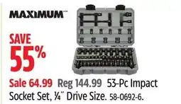 Canadian Tire MAXIMUM 53-Pc Impact Socket Set offer