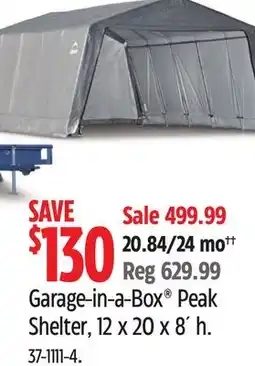 Canadian Tire Shelterlogic Garage-in-a-Box Peak Shelter offer