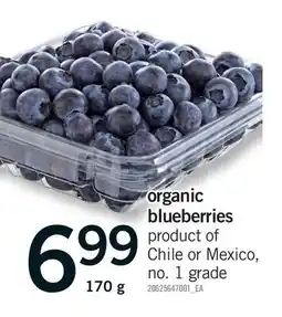 Fortinos ORGANIC BLUEBERRIES offer