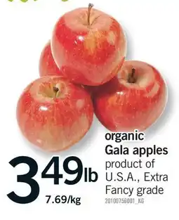 Fortinos ORGANIC GALA APPLES offer