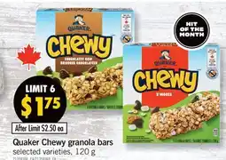Fortinos QUAKER CHEWY GRANOLA BARS offer