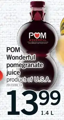 Fortinos POM WONDERFUL POMEGRANATE JUICE offer