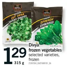 Fortinos DIVYA FROZEN VEGETABLES offer