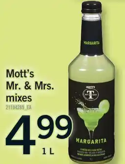 Fortinos MOTT'S MR. & MRS. MIXES offer