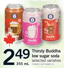 Fortinos THIRSTY BUDDHA LOW SUGAR SODA offer