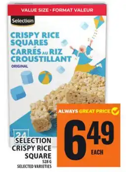 Food Basics SELECTION CRISPY RICE SQUARE offer