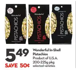 Longo's Wonderful In-Shell Pistachios offer