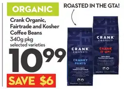 Longo's Organic, Fairtrade and Kosher Coffee Beans offer