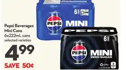 Longo's Pepsi Beverages Mini Cans offer