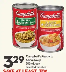 Longo's Ready to Serve Soup offer