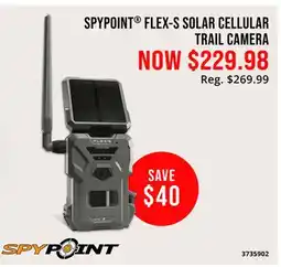 Cabela's SPYPOINT FLEX-S SOLAR CELLULAR TRAIL CAMERA offer
