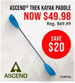 Cabela's ASCEND TREK KAYAK PADDLE offer