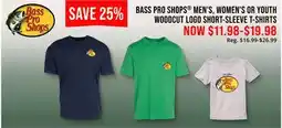 Cabela's BASS PRO SHOPS MEN'S, WOMEN'S OR YOUTH Bass SHORT-SLEEVE-SHIRTS offer