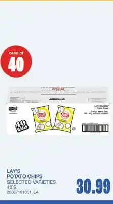 Wholesale Club LAY'S POTATO CHIPS, 40'S offer