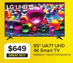 Leon's LG 65 4K Smart UHD TV - 65UA7700PUB offer
