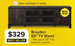 Leon's Brayden 65 TV Stand - Charcoal offer