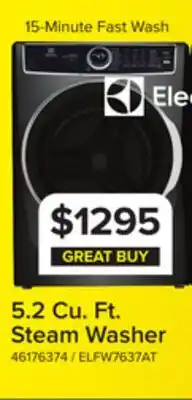 Leon's Electrolux Titanium Front Load Steam Washer (5.2 Cu. Ft.) - ELFW7637AT offer