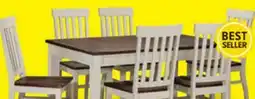 Leon's Caylie 7-Piece Dining Set - Ivory, Driftwood offer