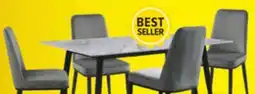 Leon's Emberly 5-Piece Sintered Stone Dining Set - Grey, Black offer