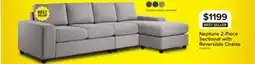 Leon's Neptune 2-Piece Sectional with Reversible Chaise - Grey offer