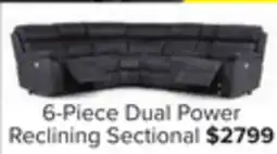 Leon's Haven 6-Piece Dual Power Reclining Sectional - Grey offer
