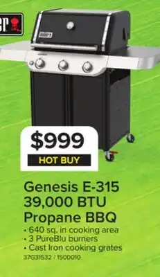 Leon's Weber Genesis E-315 Gas Grill (Liquid Propane) - 1500010 offer