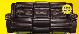 Leon's Cooper Leather Reclining Sofa - Brown offer