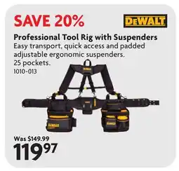 Home Hardware DEWALT Professional Tool Rig with Suspenders offer