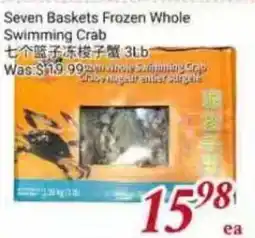 Tone Tai Supermarket Seven Baskets Frozen Whole Swimming Crab offer