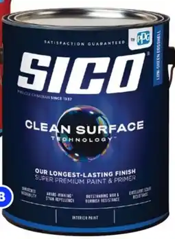 RONA SICO 3.78-L Classic and Clean Surface interior paint offer