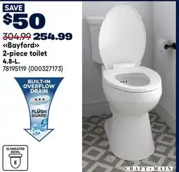 RONA CRAFT + MAIN Bayford 2-piece toilet 4.8-L offer