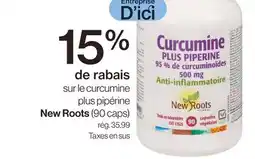 Avril Curcumine plus pipérine New Roots offer
