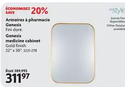 Home Hardware Genesis medicine cabinet offer