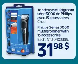 Walmart Philips Series 3000 multigroomer with 13 accessories offer