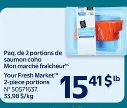Walmart Your Fresh Market coho salmon 2-piece portions offer