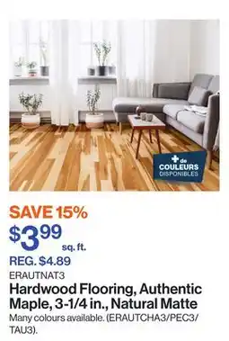 Patrick Morin Hardwood Flooring, Authentic Maple, 3-1/4 in., Natural Matte offer