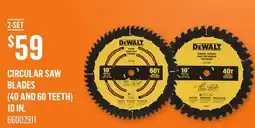 Canac Circular Saw Blades (40 and 60 teeth) offer