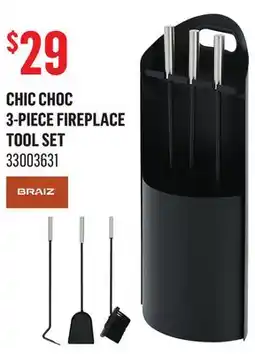 Canac Chic Choc 3-Piece Fireplace Tool Set offer