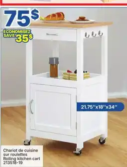 Rossy Rolling kitchen cart offer
