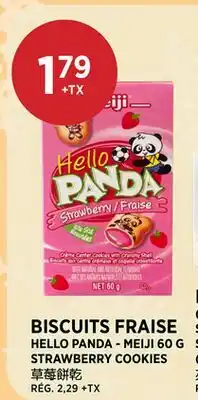 Kim Phat HELLO PANDA - MEIJI STRAWBERRY COOKIES offer