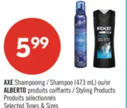 Pharmaprix AXE Shampoo (473 mL) or ALBERTO Styling Products offer
