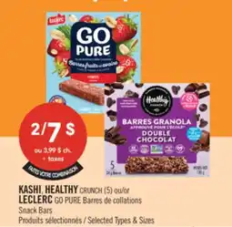 Pharmaprix KASHI, HEALTHY CRUNCH (5) or LECLERC GO PURE Snack Bars offer
