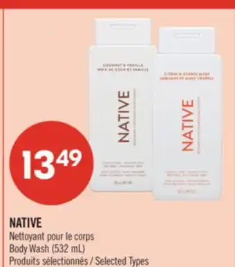 Pharmaprix NATIVE Body Wash offer