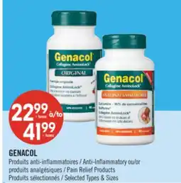 Pharmaprix GENACOL Produits Anti-Inflammatory or Pain Relief Products offer
