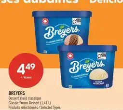 Pharmaprix BREYERS Classic Frozen Dessert offer